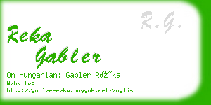 reka gabler business card